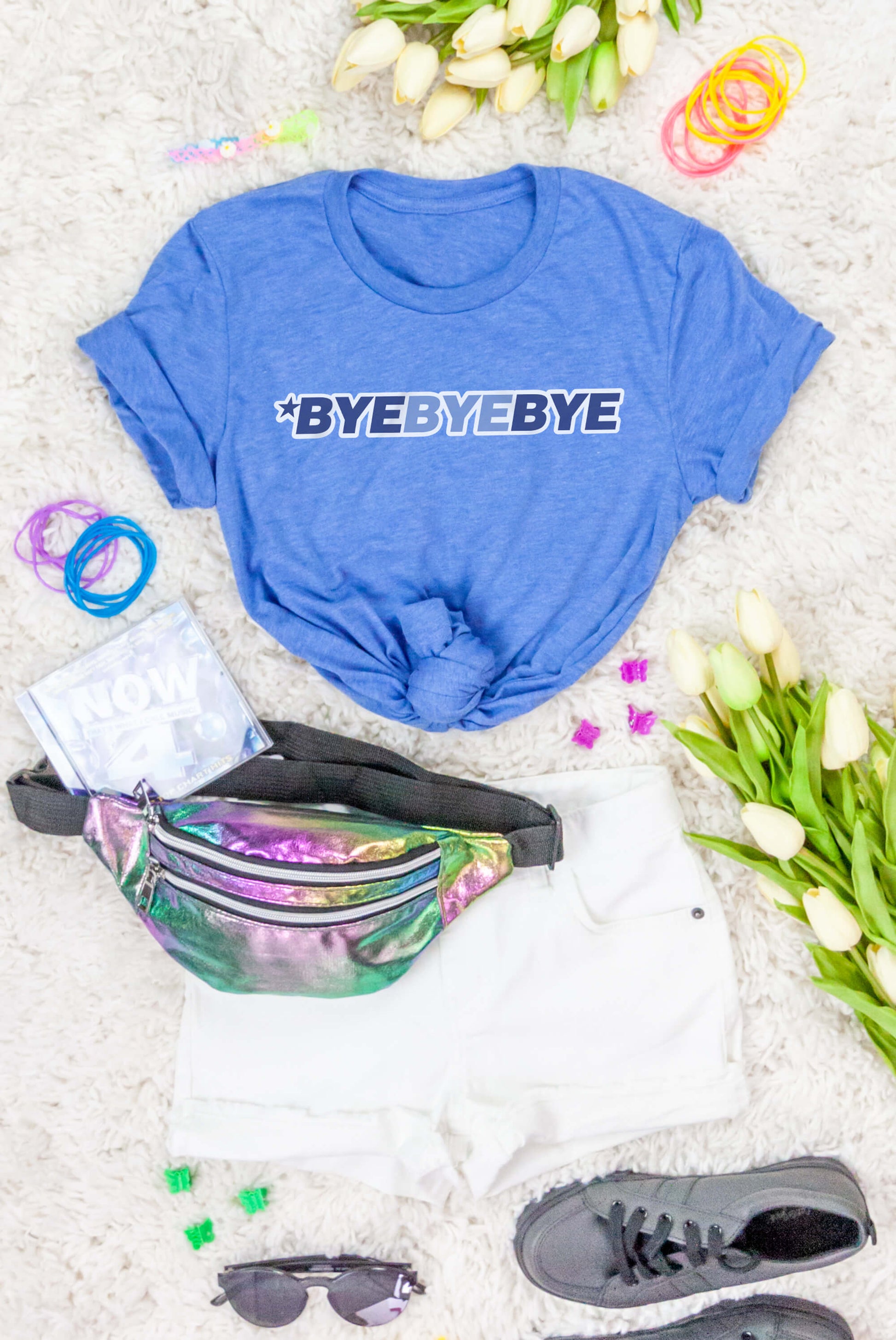 ByeByeBye Tee Shirts -Lots of Color Options - For Your Ultimate Boy Band 90s Party! - American Smart