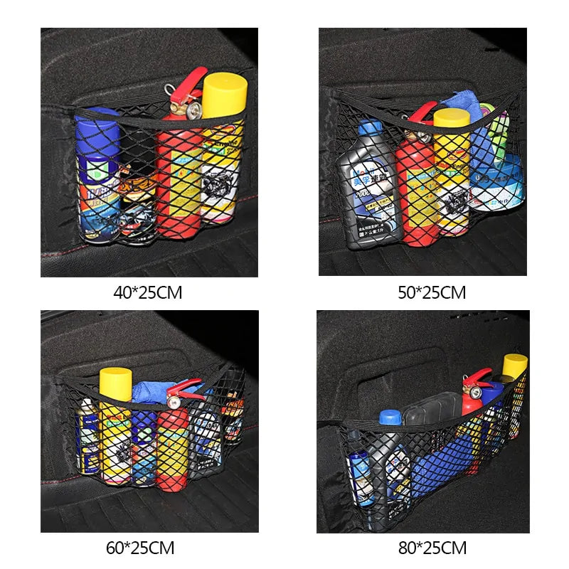 Universal Car Trunk Seat Back Mesh Storage Organizer