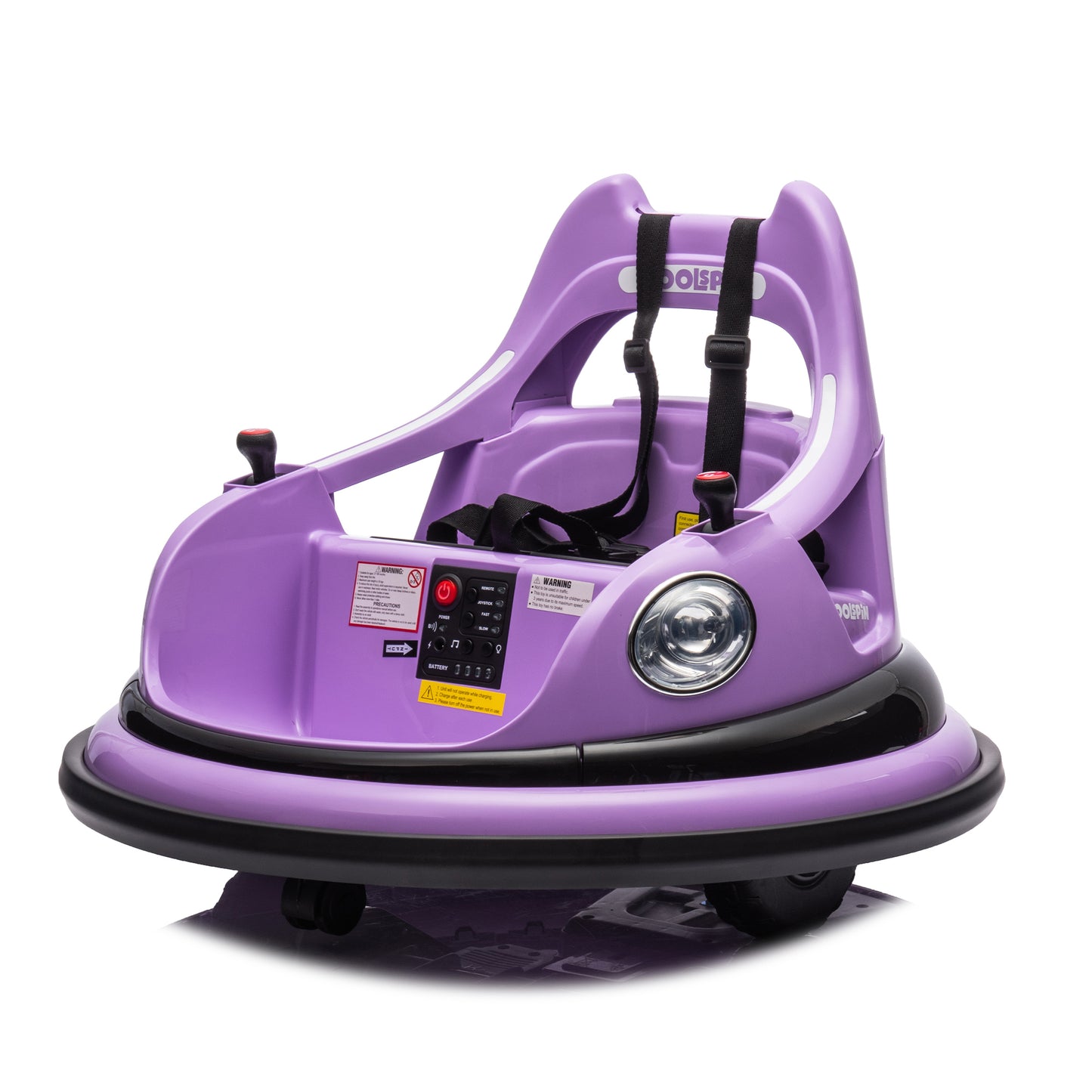 12V ride on bumper car for kids,electric car for kids,1.5-5 Years Old,W/Remote Control, LED Lights, Bluetooth & 360 Degree Spin, Vehicle body with anti-collision padding
Five-point Safety Belt,2wd