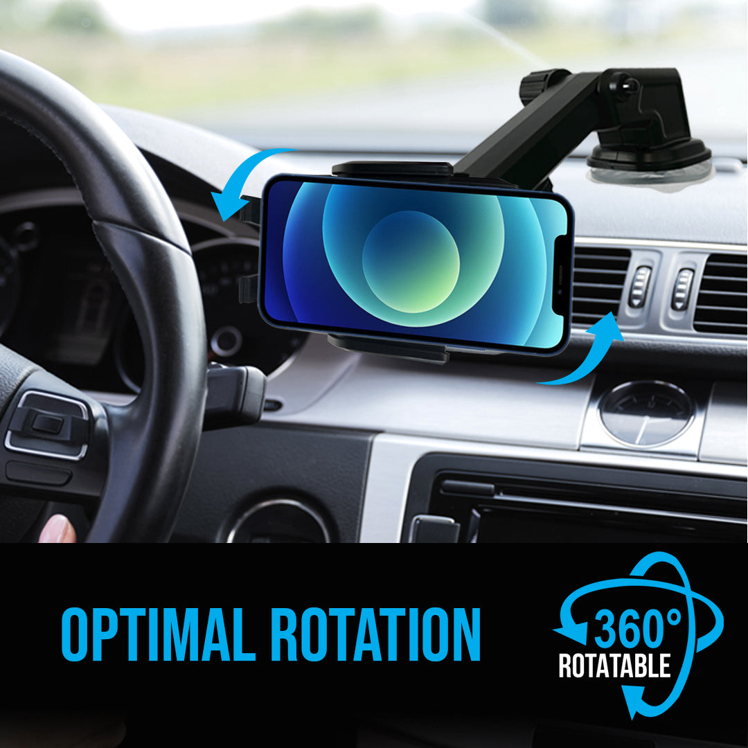 360 Car Phone Mount Holder with Adaptable Cradle 2.0-2