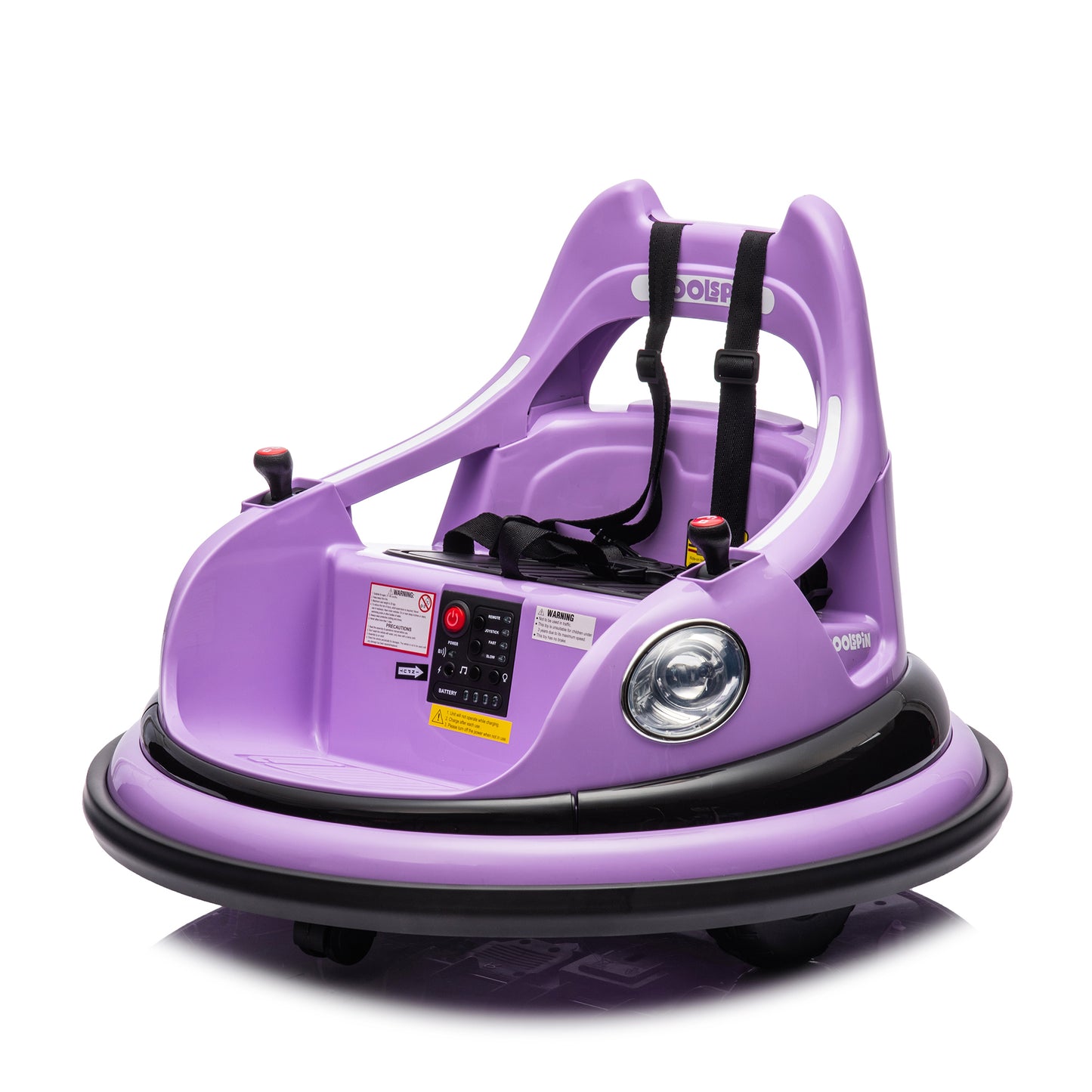 12V ride on bumper car for kids,electric car for kids,1.5-5 Years Old,W/Remote Control, LED Lights, Bluetooth & 360 Degree Spin, Vehicle body with anti-collision padding
Five-point Safety Belt,2wd