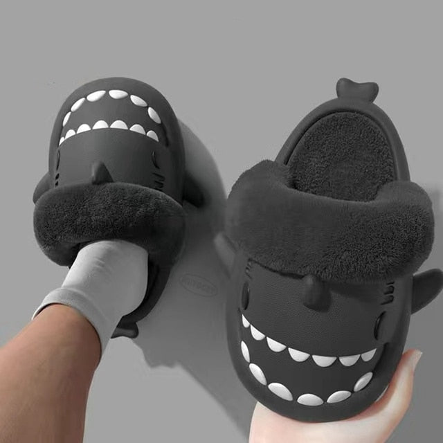 non-slip-furry-shark-slides