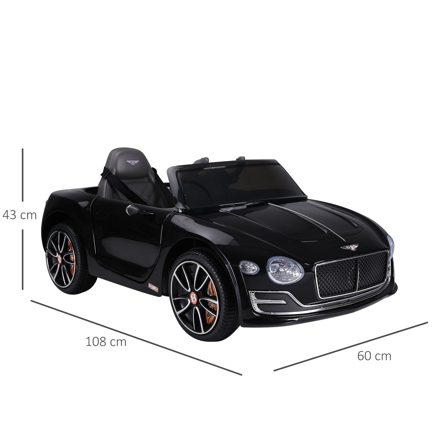 Kids Electric Car 6V Battery PP Licensed Bentley Ride On Toys Black-2