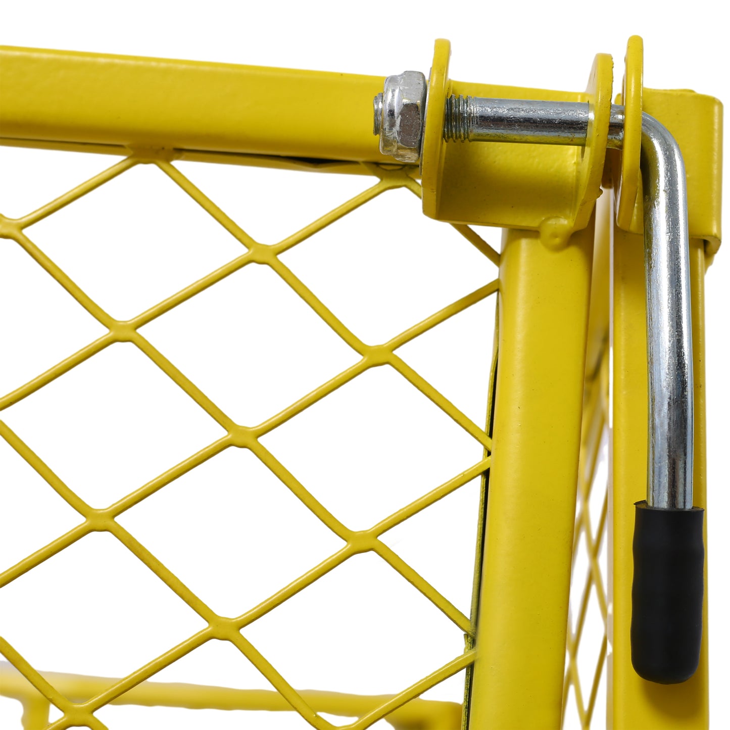 Steel Garden Cart, Steel Mesh Removable Sides, 3 cu ft, 550 lb Capacity, Yellow