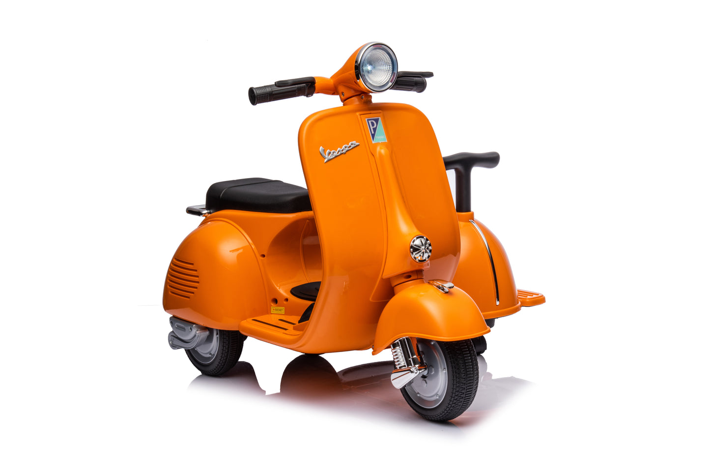 6V LICENSED Vespa Scooter Motorcycle with Side Car for kids, Orange