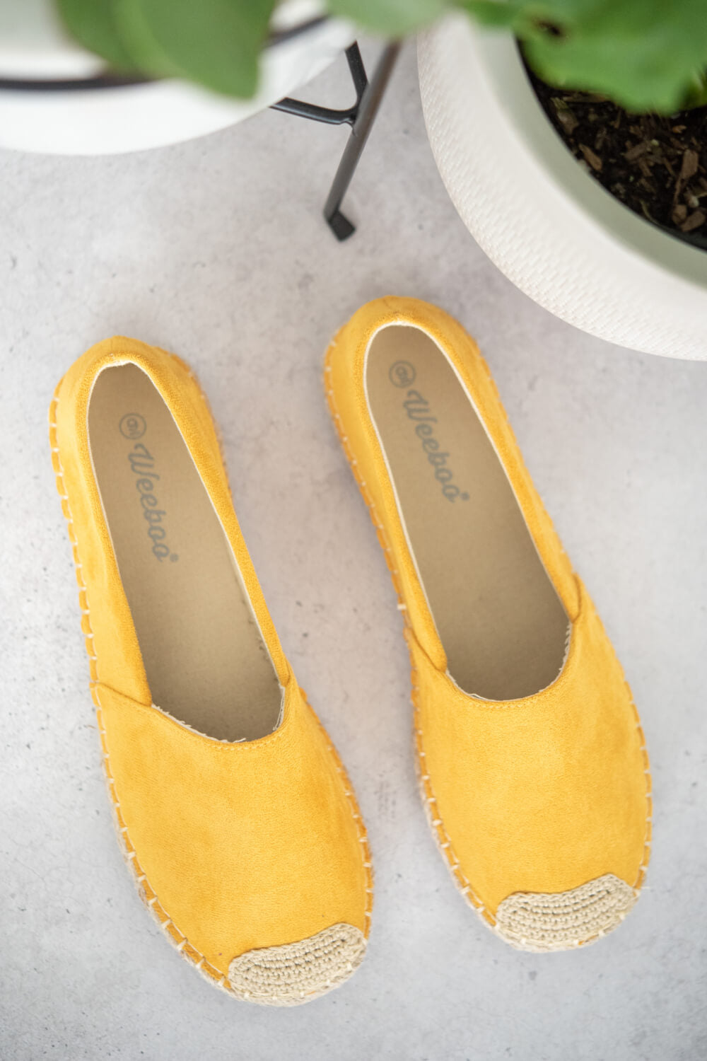 Casual Yellow Espadrille Shoes - American Smart