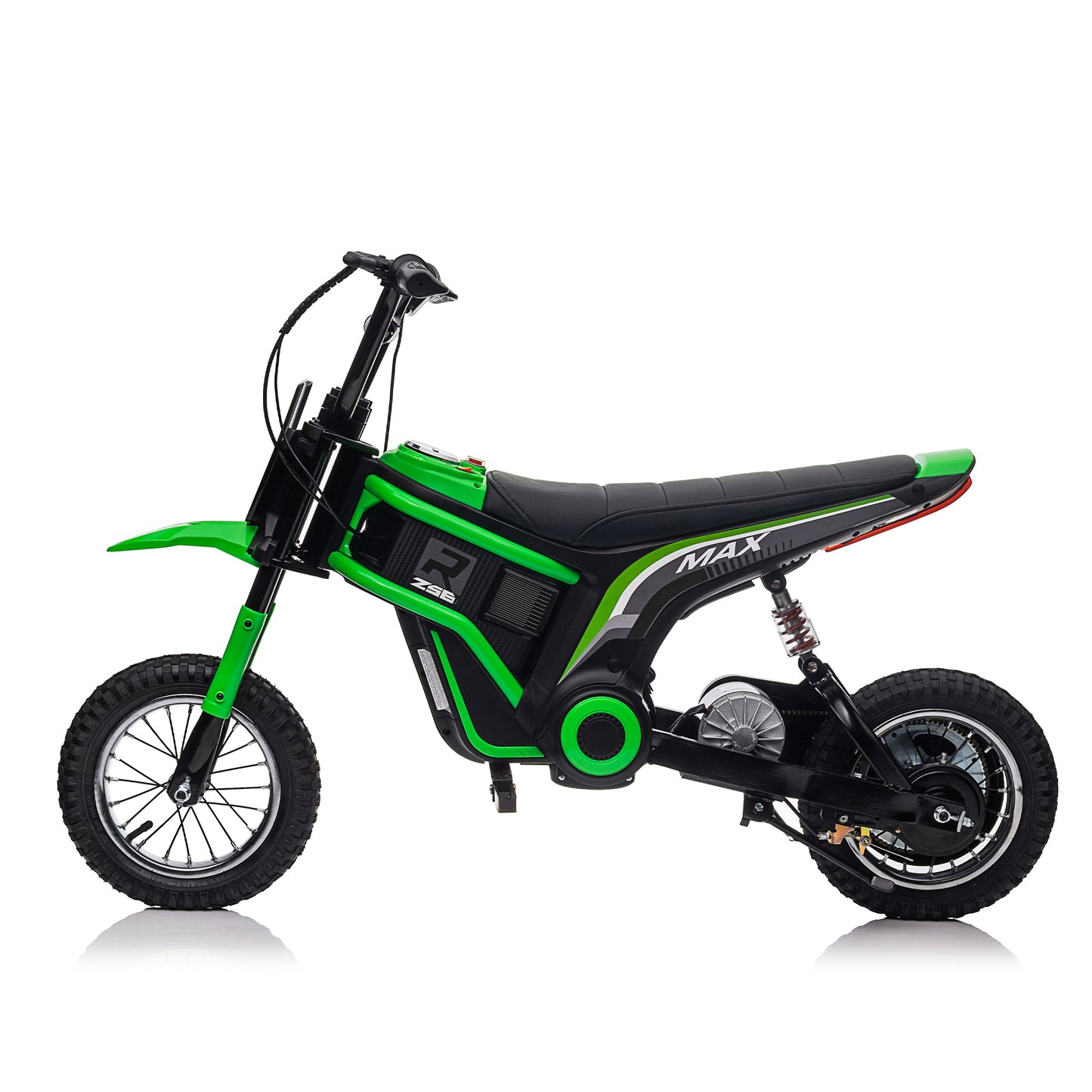 Kids Ride On 24V Electric Toy Motocross Motorcycle Dirt Bike-XXL large,age8-12 Speeds up to 14.29MPH,Dual Suspension, Hand-Operated Dual Brakes, Twist Grip Throttle, Authentic Motocross Bike Geometry