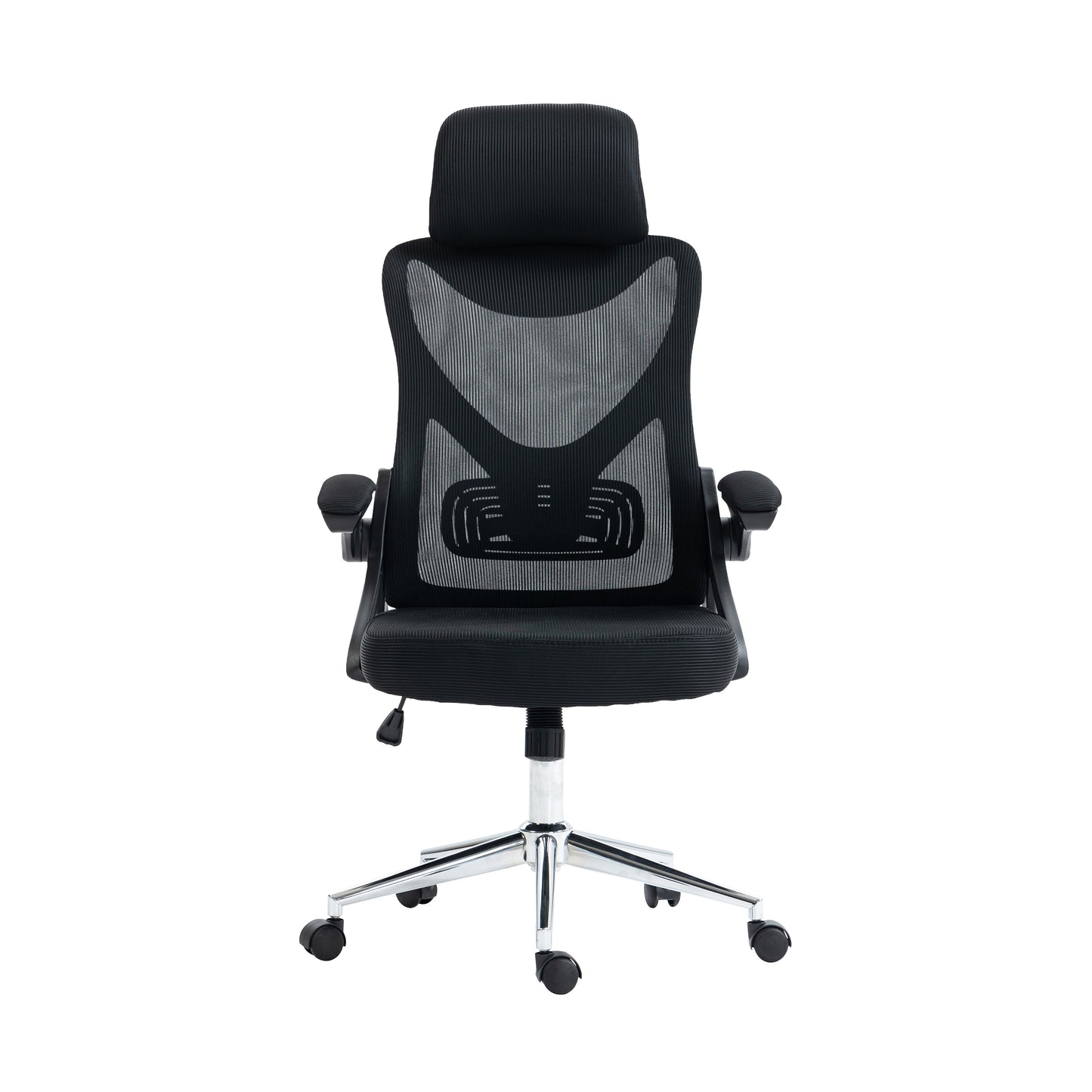 Techni Mobili Essential Ergonomic Office Chair with Headrest & Lumbar Support, Black