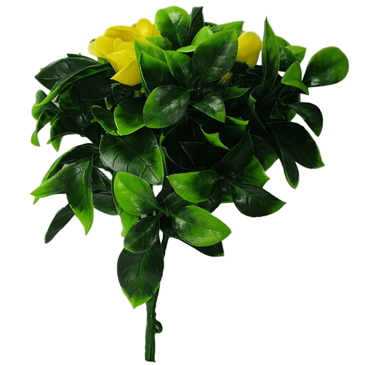 Artificial Yellow Bougainvillea Flower Stem 12" - American Smart