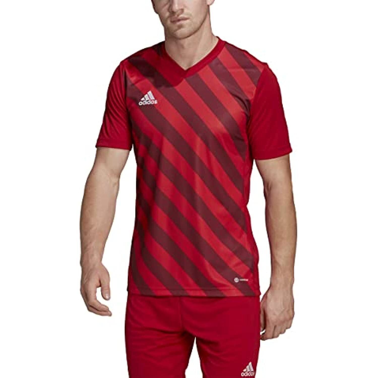 Adidas Men's Entrada 22 Graphic Jersey, Team Power Red/Shadow Red, Large