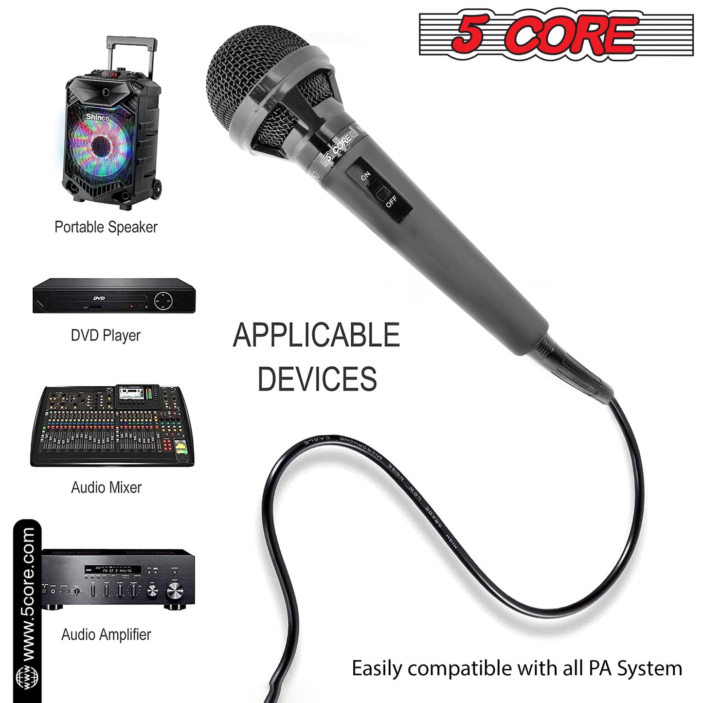 5 Core Microphone For Singing Karaoke Mic XLR Microfono Dynamic Cardioid Unidirectional-7