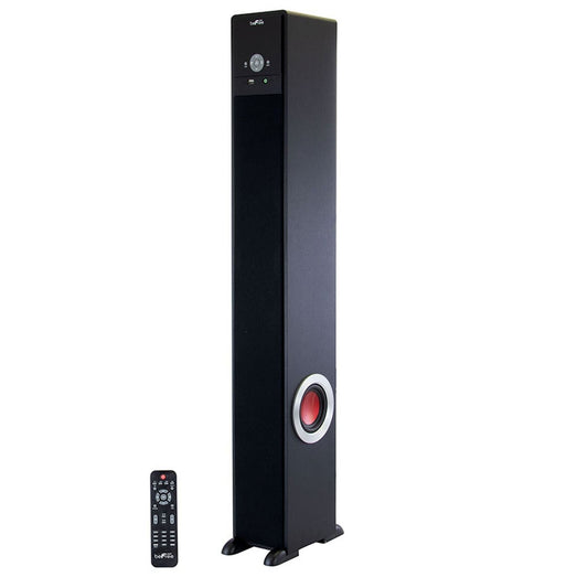 beFree Sound Bluetooth Powered 90 Watt Tower Speaker in Black with 5.1 Inch Sub