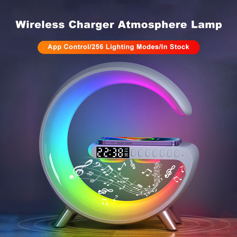 Intelligent Atmosphere Lamp Bluetooth Speaker Wireless Charger Bedside Lamp Sunr