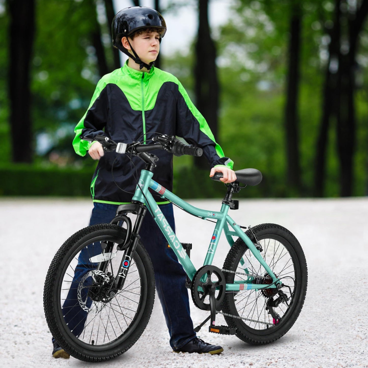 S20101 Ecarpat 20 Inch Kids Bike, Boys Girls Mountain Bike Ages 8-12, 7 Speed Teenager Children Kids' Bicycles, Front Suspension Disc U Brake, 14 Inch Height Steel Frame