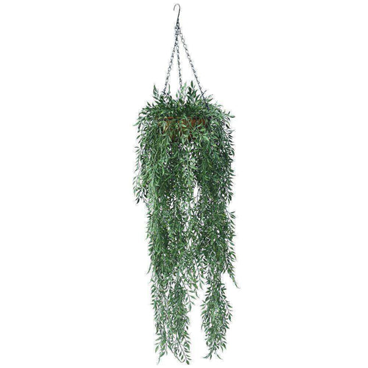 110cm UV Potted Fern Artificial Hanging Basket (Indoor / Outdoor)-0