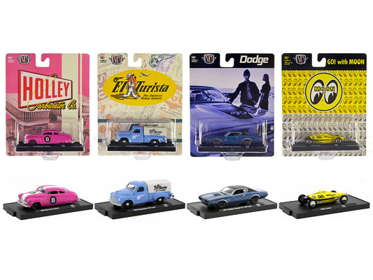 "Auto-Drivers" Set of 4 pieces in Blister Packs Release 99 Limited Edition to 9600 pieces Worldwide 1/64 Diecast Model Cars by M2 Machines-0
