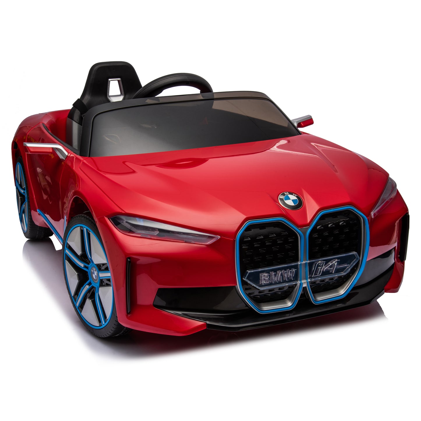 Licensed BMW I4,12v Kids ride on car 2.4G W/Parents Remote Control,electric car for kids,Three speed adjustable,Power display, USB,MP3 ,Bluetooth,LED light,Two-point safety belt,story