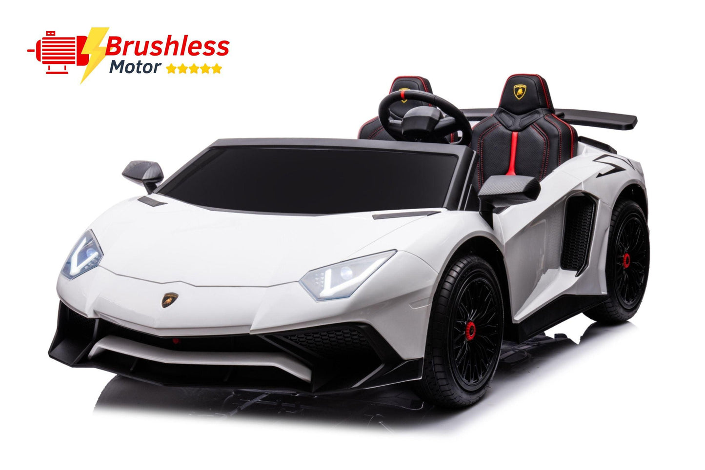 24V Lamborghini Aventador 2 Seater Ride On Car for Kids: Advanced Brushless Motor & Differential for High-Octane Fun-34