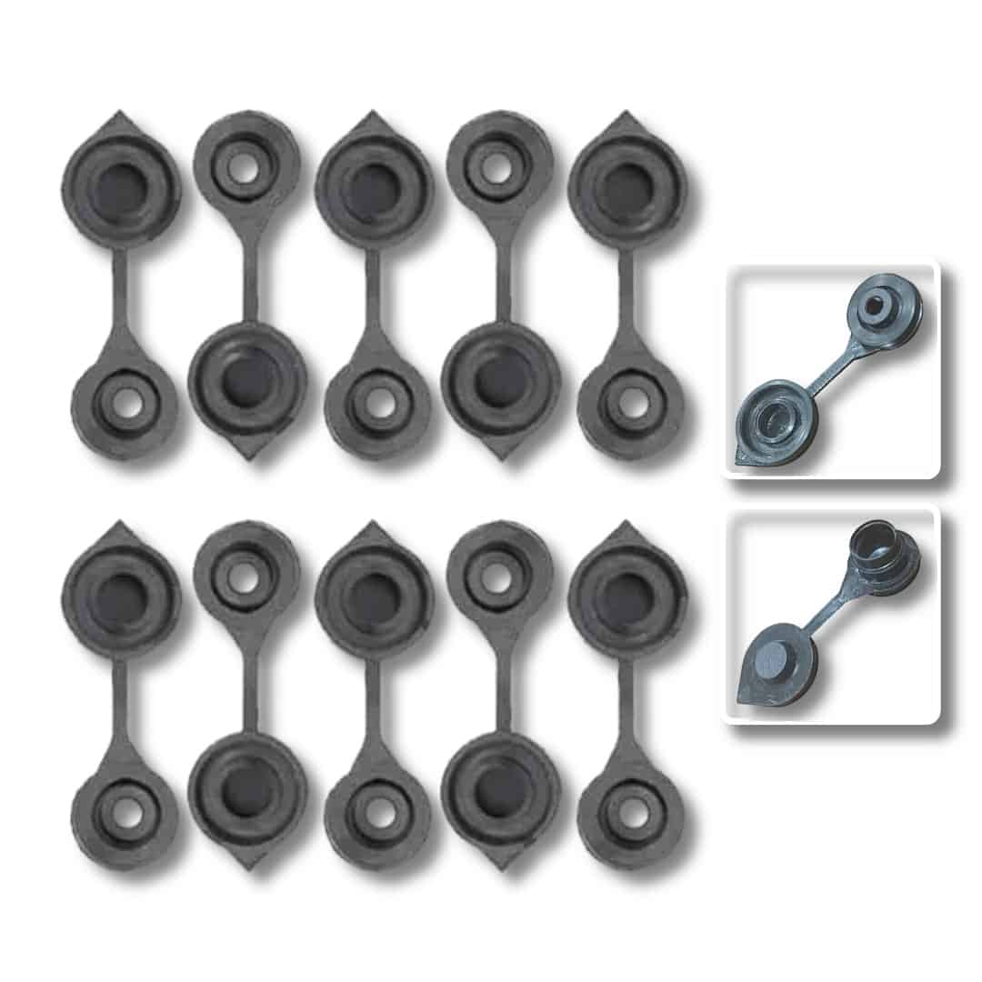 Ten Replacement Black Vent Caps Made to Fit Any Fuel / Gas / Water Can w/ Vent-3