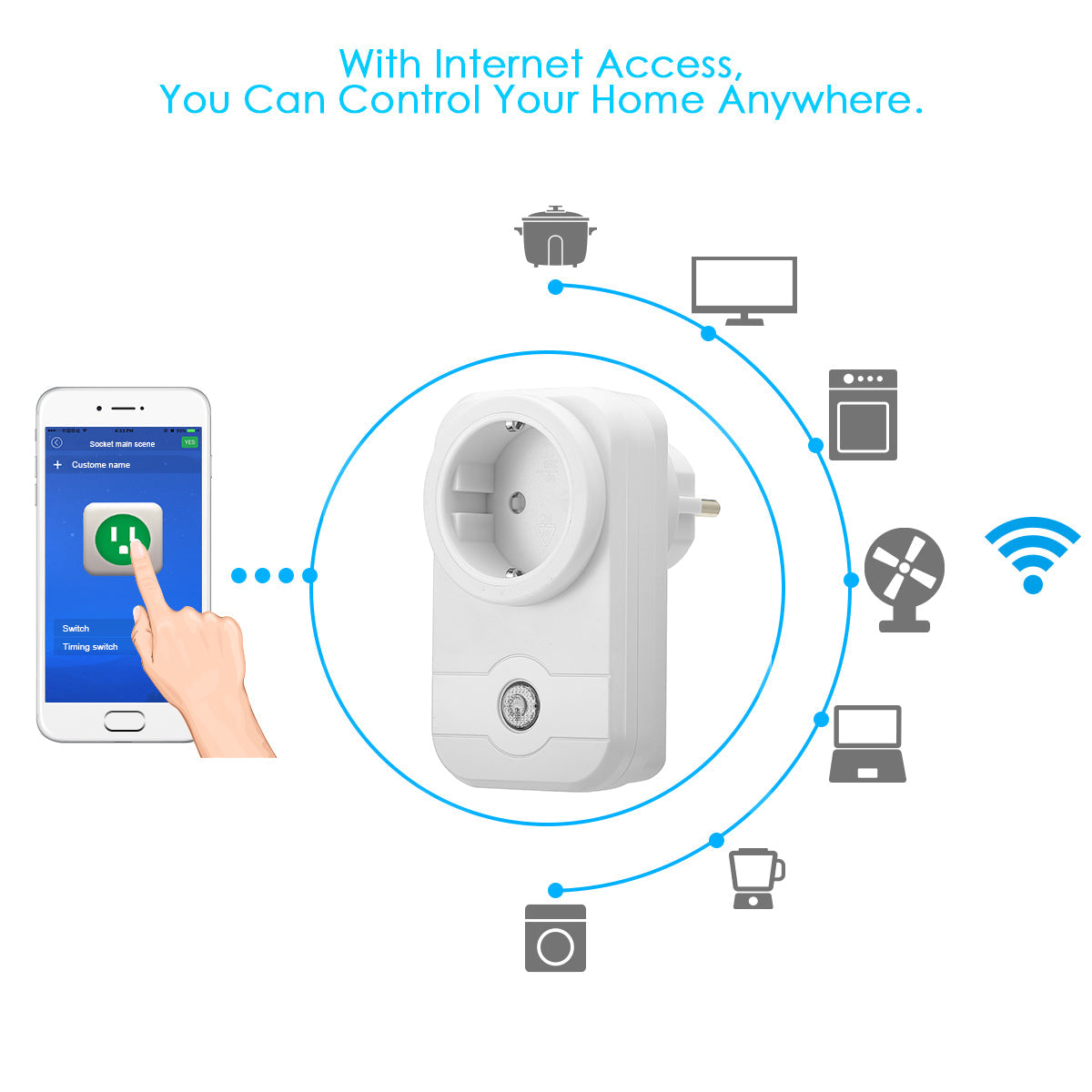 ELE Home Smart Socket WIFI Plug EU/US Plug APP Wireless Control for IOS Pad Android HomeKit