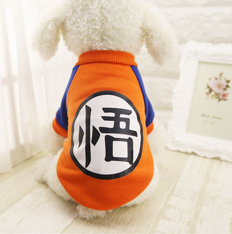 Style: Orange Tshirts, Size: L - Cute Pet Vest Clothing Small Puppy Costume Summer Apparel