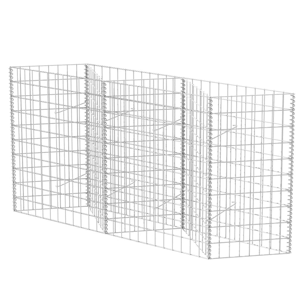 vidaXL Gabion Basket Galvanized Steel 47.2"x11.8"x39.4"