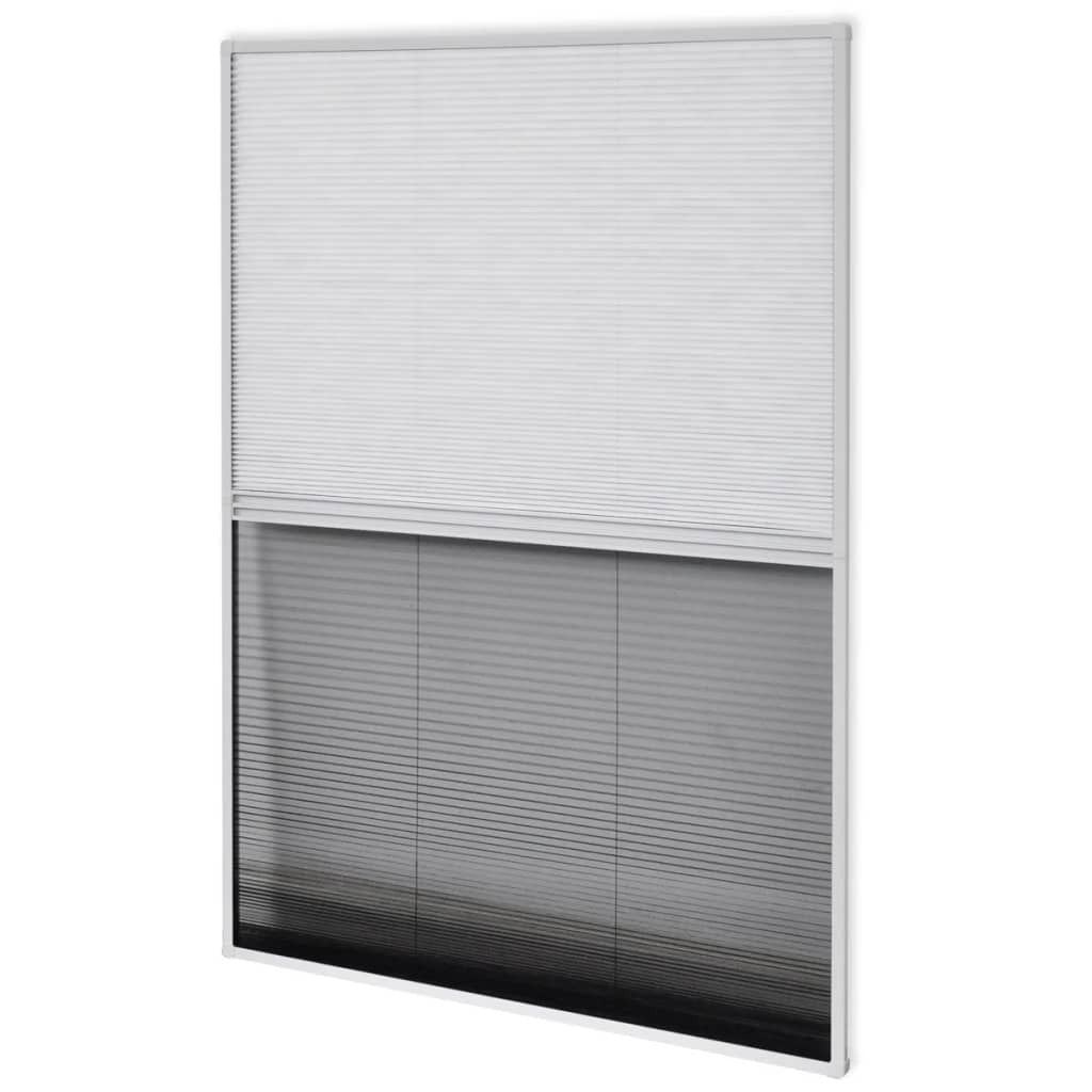 vidaXL Plisse Insect Screen for Window Aluminum 31.5"x47.2" with Shade