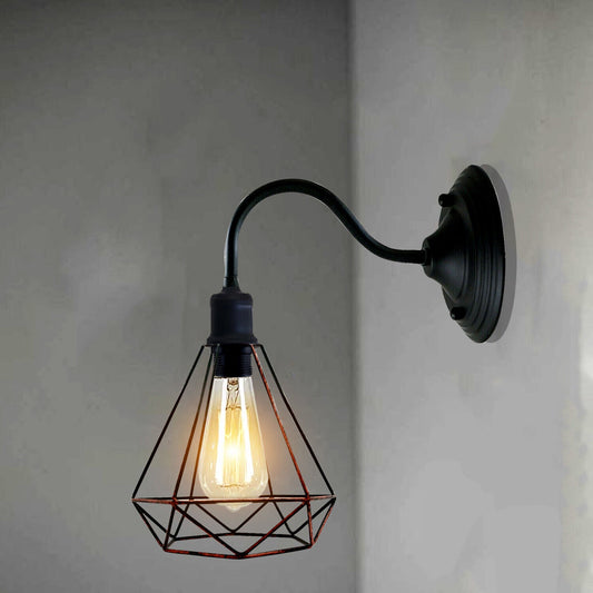 Modern Industrial  Vintage Indoor Rustic Red colour Wall Light Lamp Fitting Fixture E27 Holder UK~3673-0