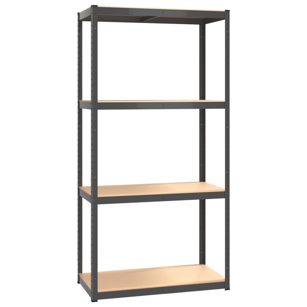 vidaXL 4-Layer Storage Shelf Anthracite Steel&Engineered Wood