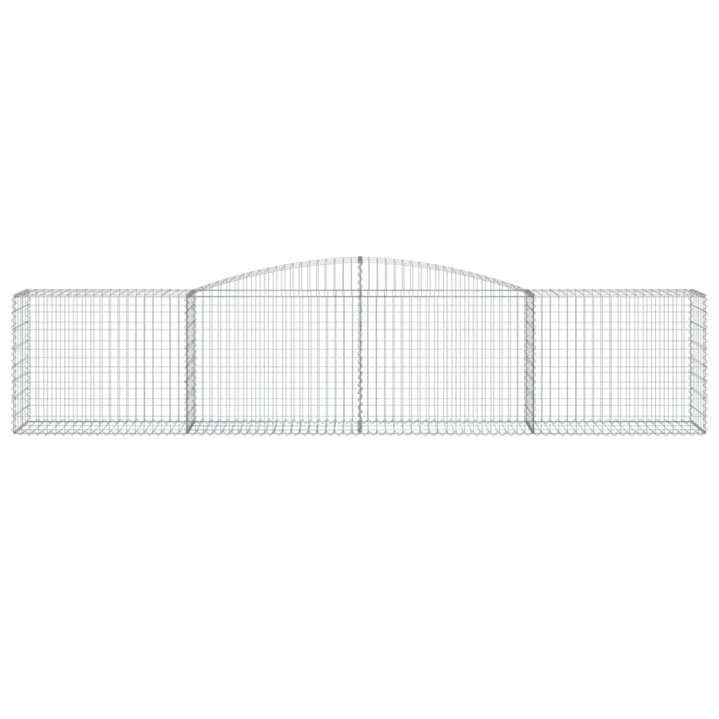 vidaXL Arched Gabion Basket 157.5"x19.7"x31.5"/39.4" Galvanized Iron