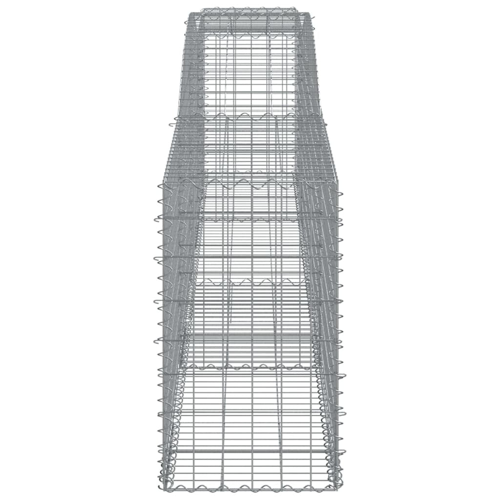 vidaXL Arched Gabion Basket 157.5"x19.7"x31.5"/39.4" Galvanized Iron