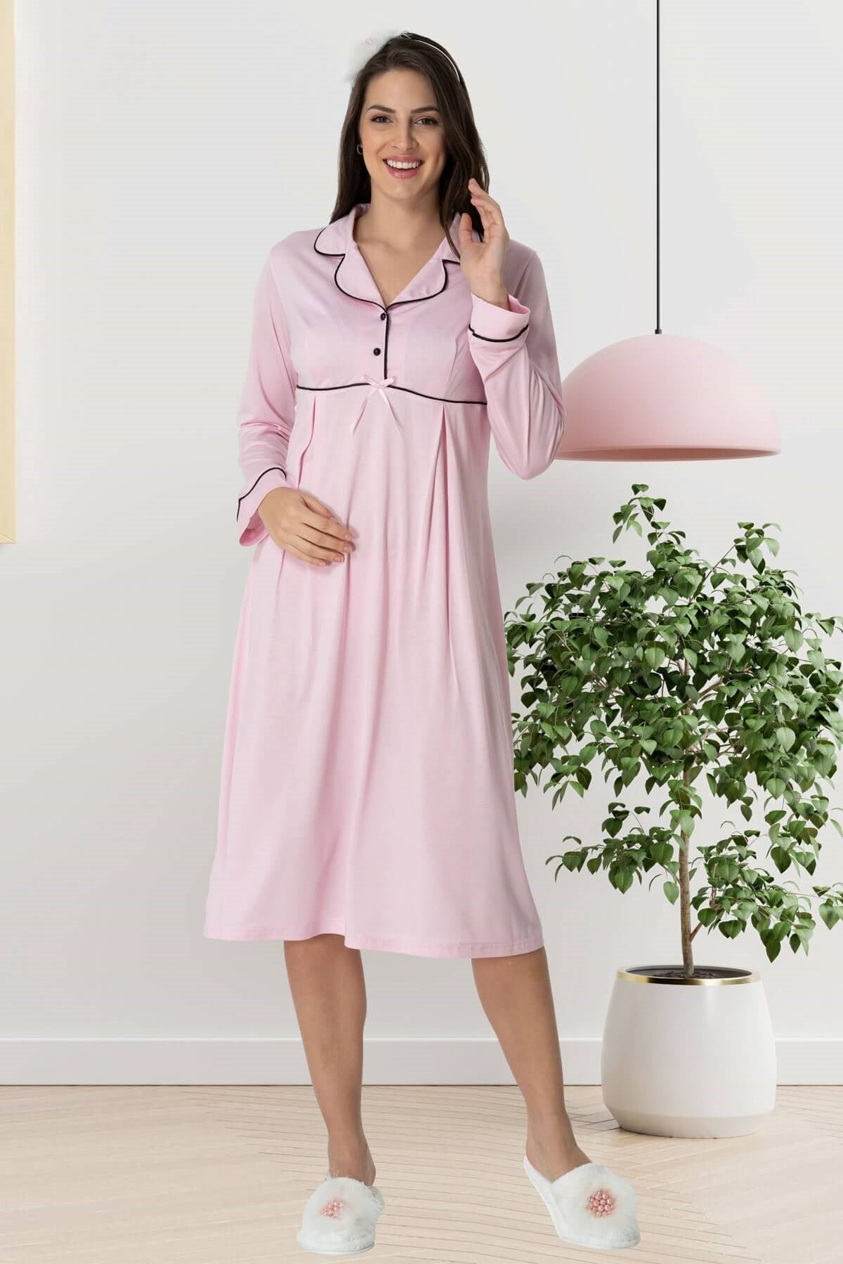 Shopymommy 1551 Maternity & Nursing Nightgown-0