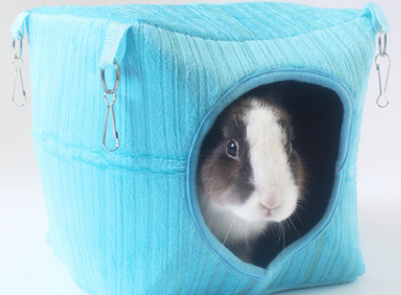 Size: S, Color: Random-Square cotton nest 15and15, style:  - Hamster Winter Warm Products Squirrel Chinchilla Cotton Nest Bite Winter Sleeping House Small Rabbit House Appliances