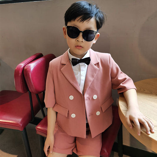 Color: Black, Size: M - Children'S Clothing Boys' And Girls' Suits And Two-Piece Casual Costumes