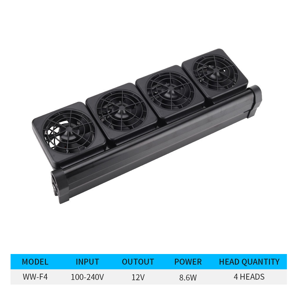 Color: D, style: US - Fish Tank Cooling Fan Cooling Cooling Fan Aquarium Two-Speed Adjustment Wind Speed Grass Tank Shrimp Tank