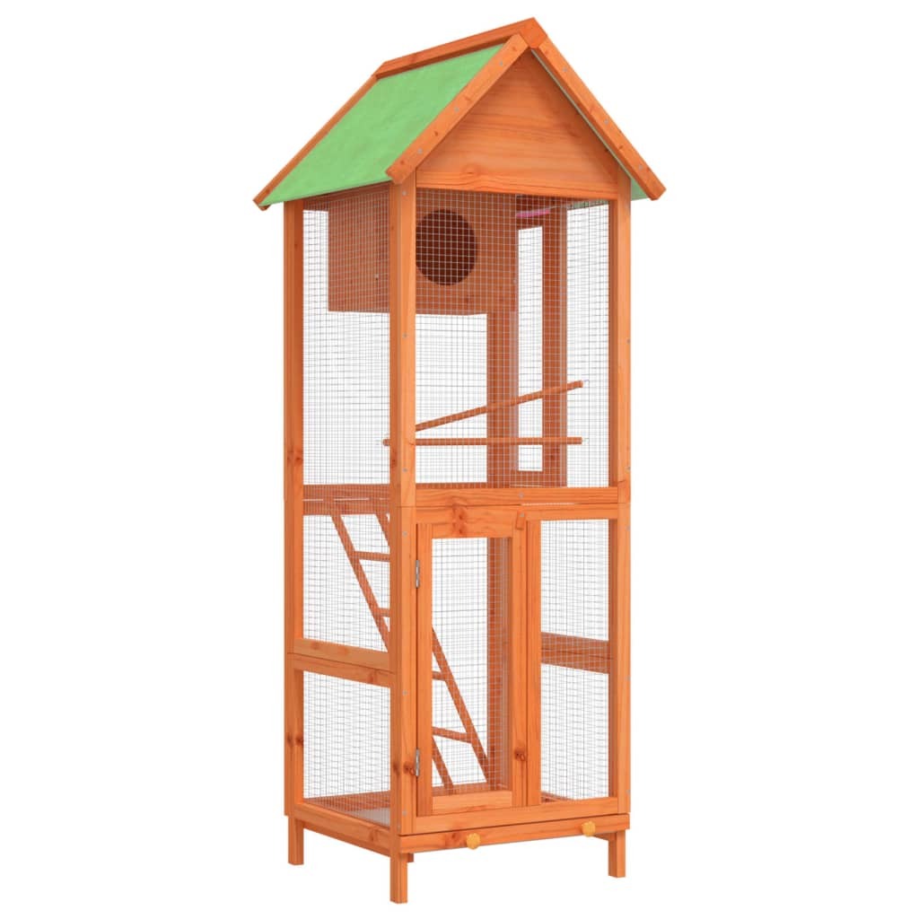 vidaXL Bird House Brown 23.6"x23"x63" Solid Wood Pine