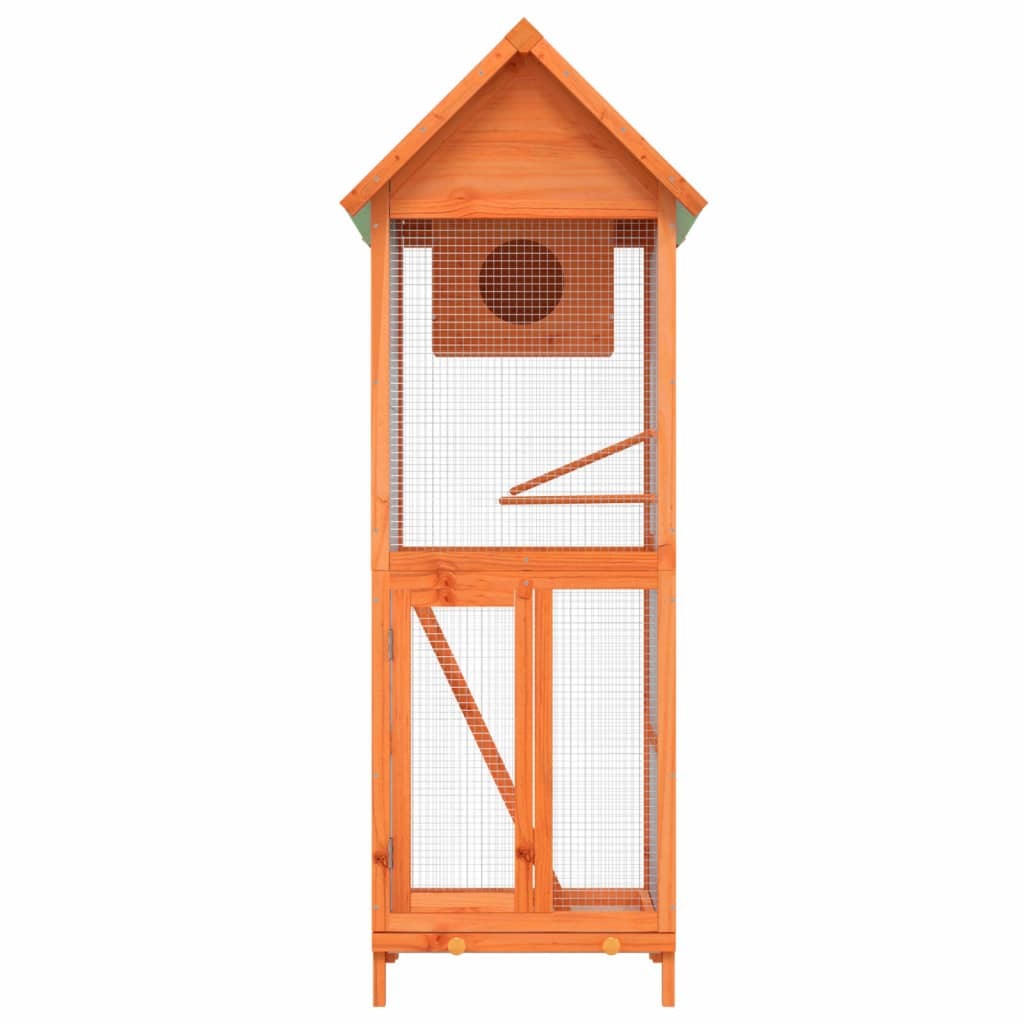 vidaXL Bird House Brown 23.6"x23"x63" Solid Wood Pine