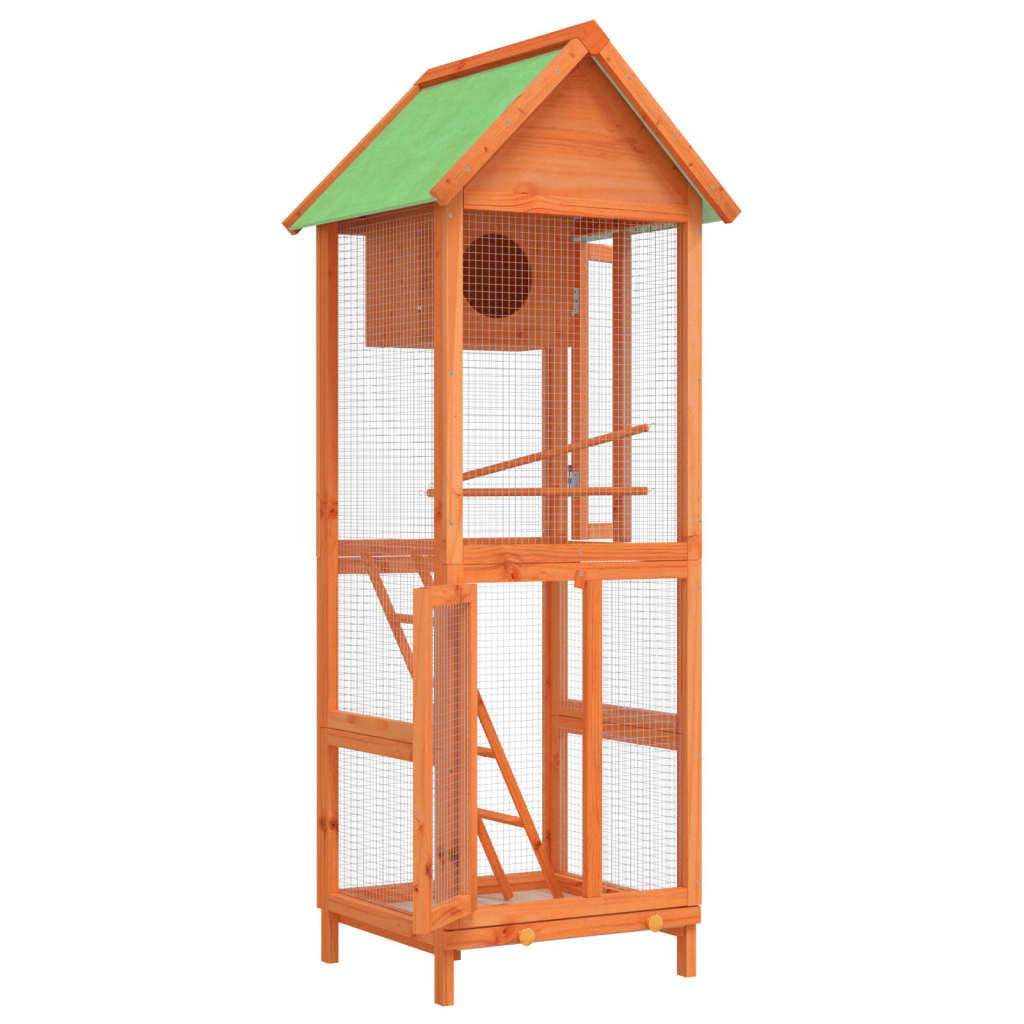 vidaXL Bird House Brown 23.6"x23"x63" Solid Wood Pine