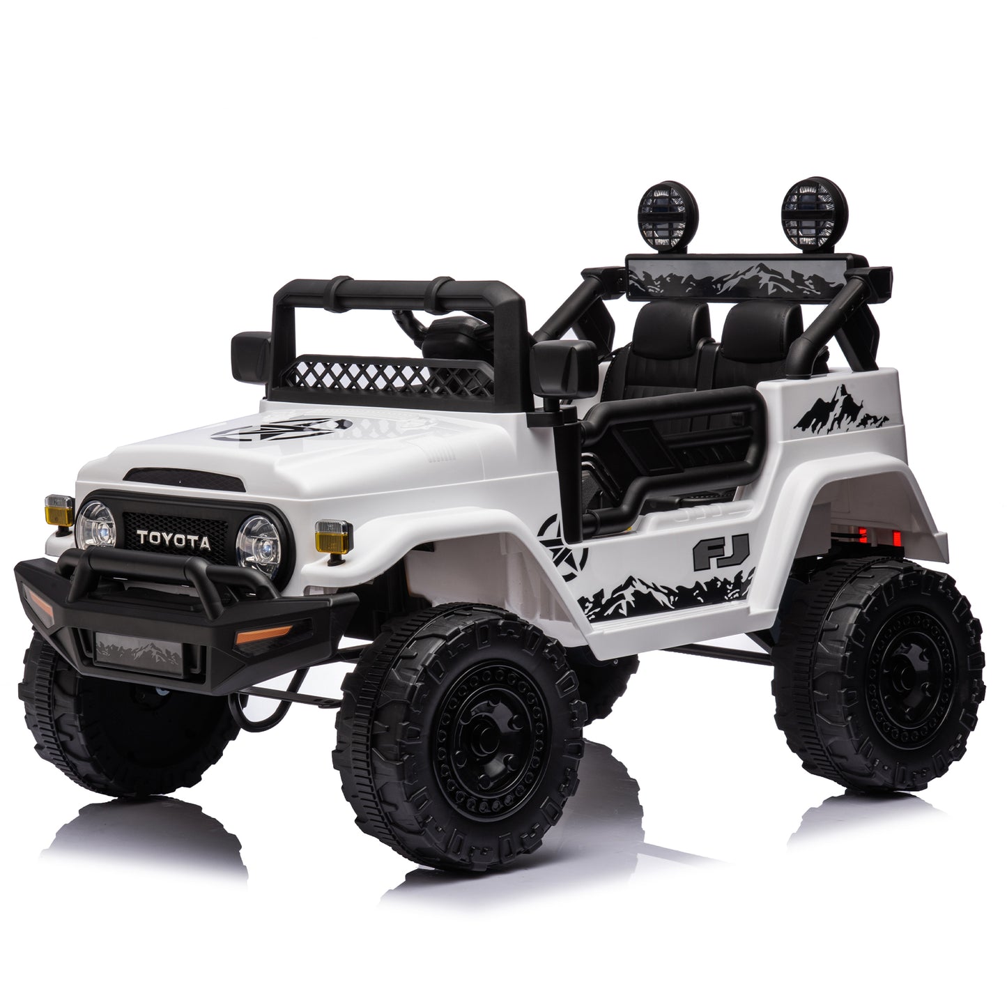 Licensed TOYOTA FJ Cruiser,12V Kids ride on car 2.4G W/Parents Remote Control,electric car for kids,Three speed adjustable,Power display, USB,MP3 ,Bluetooth,LED light,Three-point safety belt