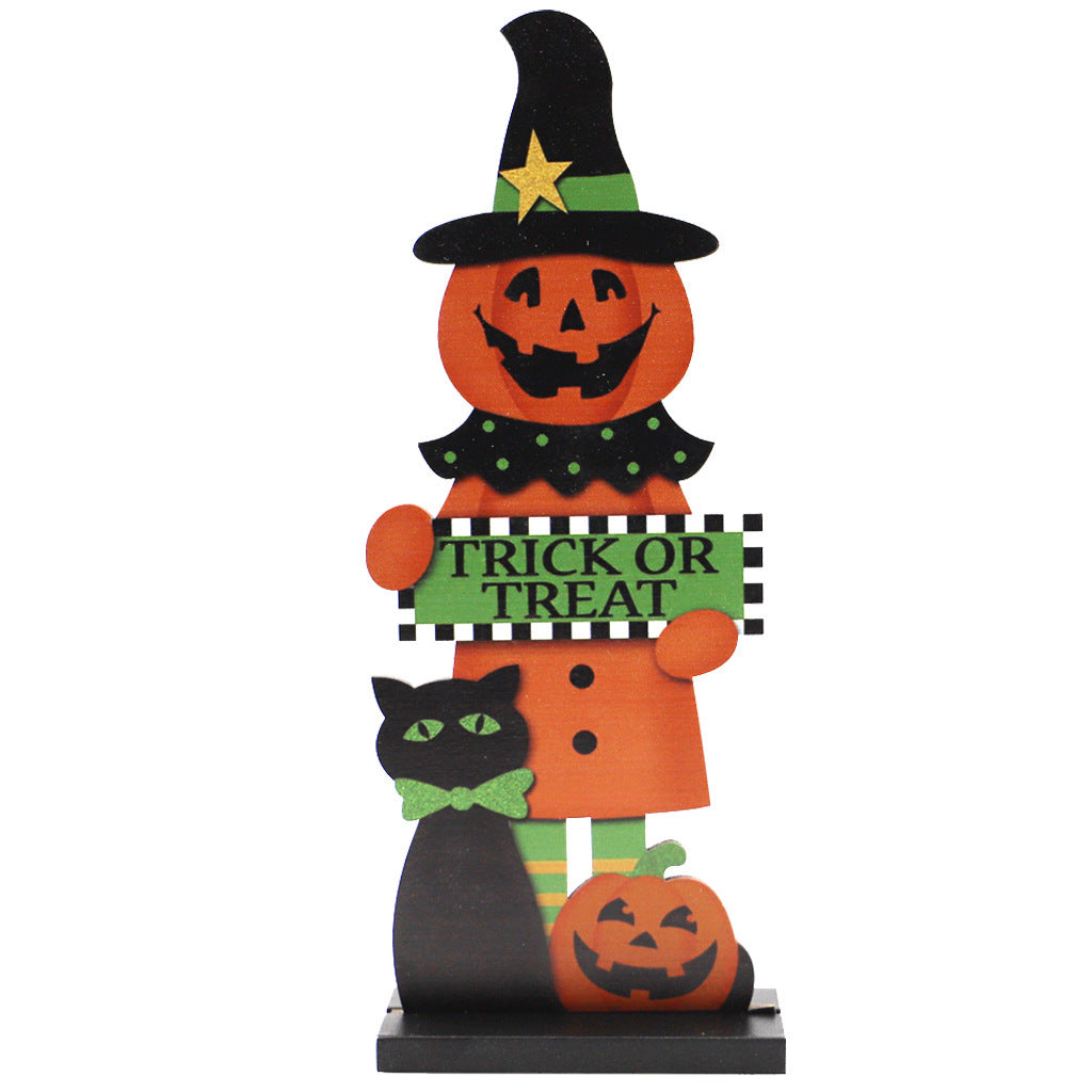 Color: JM02005 - Halloween Pumpkin Man Witch Home Table Decoration