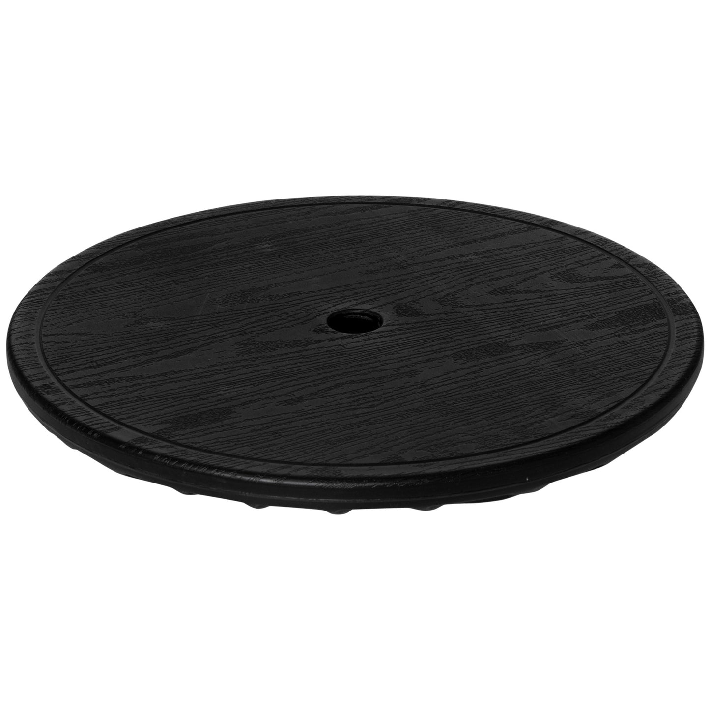 Outsunny 20" Umbrella Table Tray, Easy to Install Table-Top, Round Portable for Swimming Pool, Beach, Patio, Deck, Garden, Black