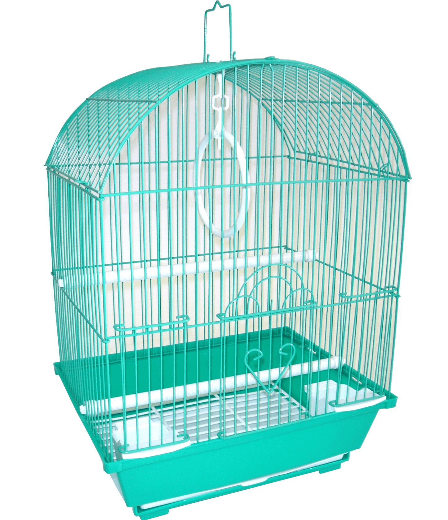 YML Easy-Clean Round Top Parakeet Cage with Access Doors and Accessories-7