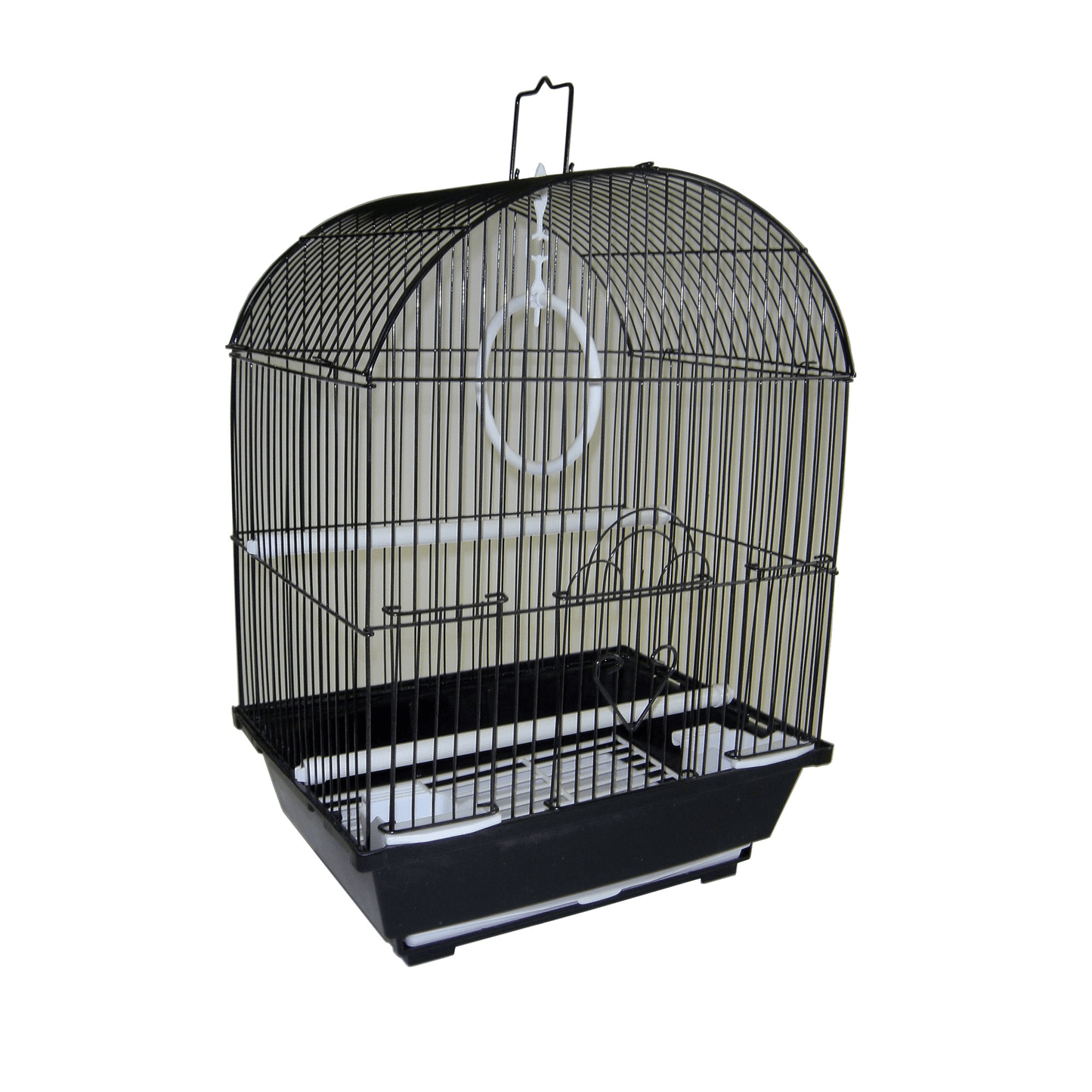 YML Easy-Clean Round Top Parakeet Cage with Access Doors and Accessories-3