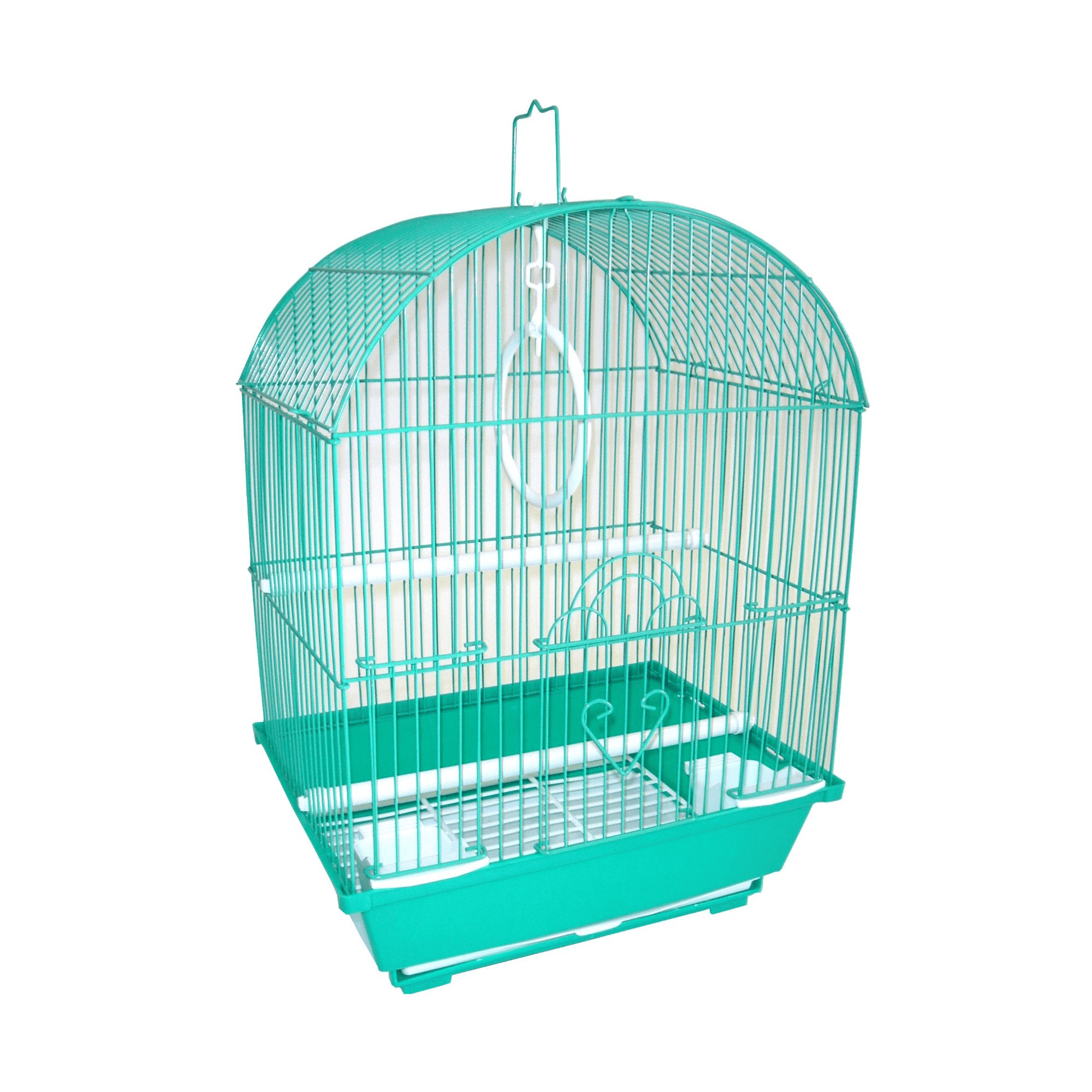 YML Easy-Clean Round Top Parakeet Cage with Access Doors and Accessories-2