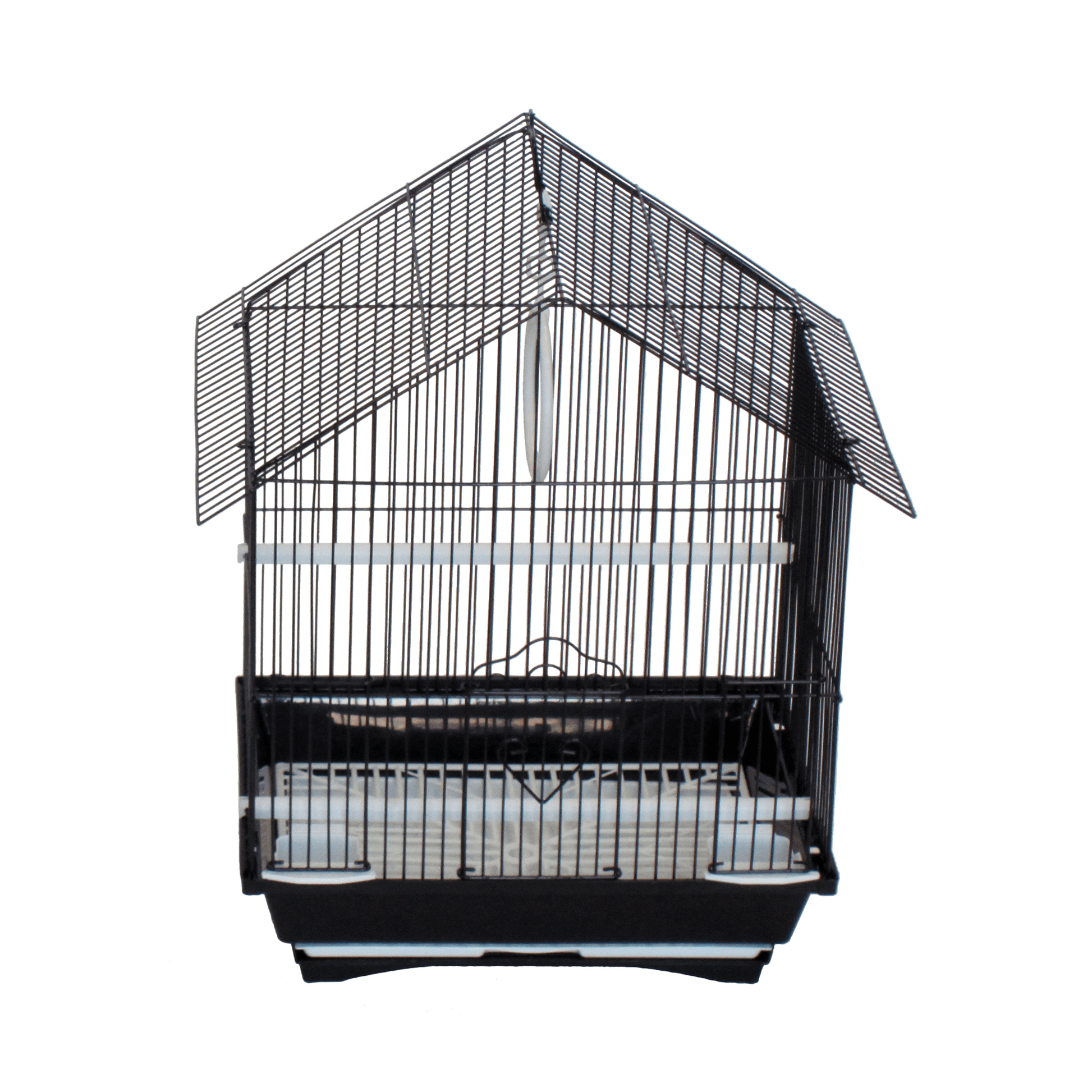 YML House Top Style Parakeet Cage with Swing and Accessories-0