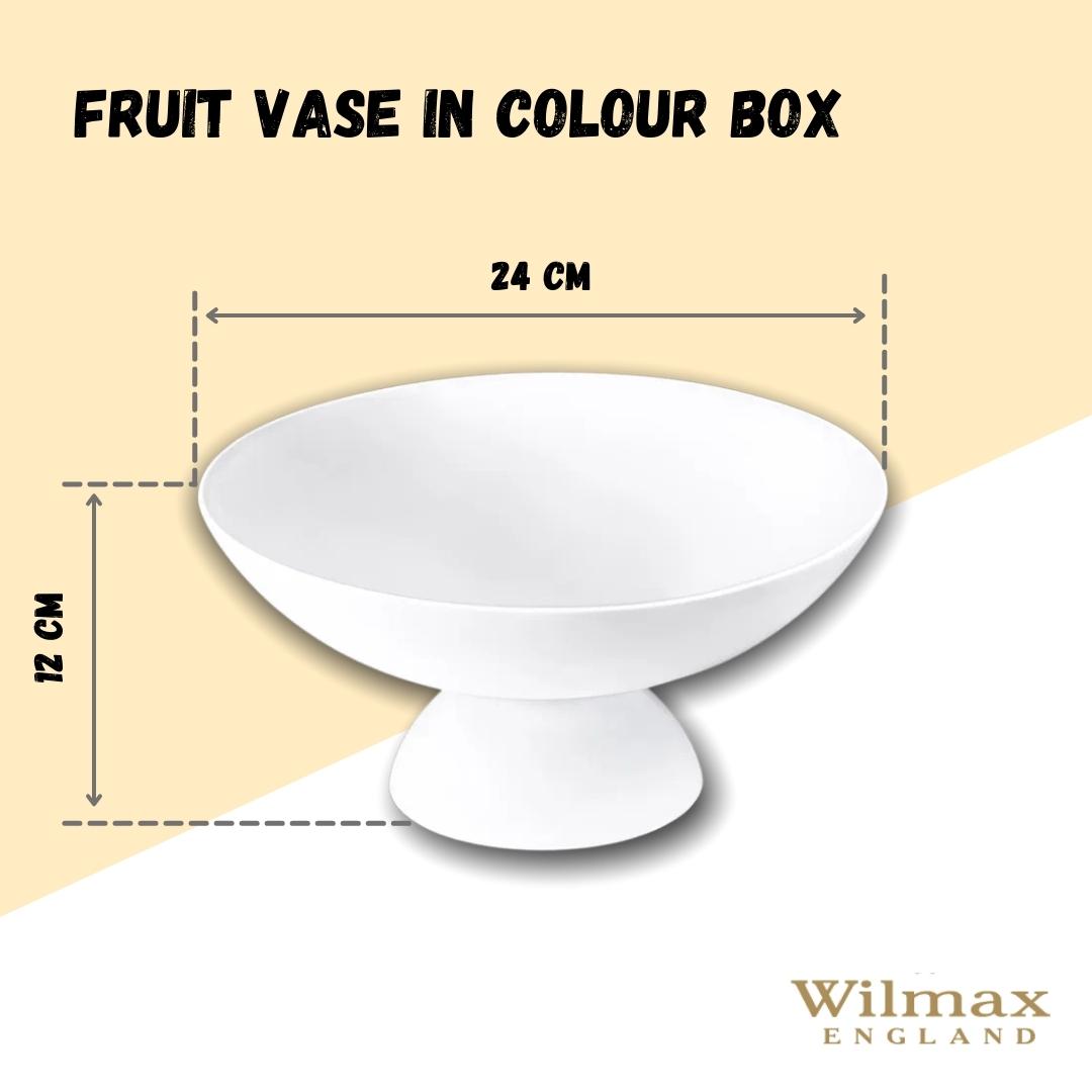 White Fruit Vase 9.5" inch X 4.5" inch |In Colour Box-7