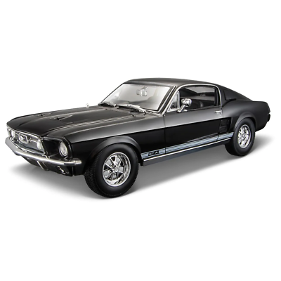 1967 Ford Mustang GTA Fastback Black "Special Edition" 1/18 Diecast Model Car b