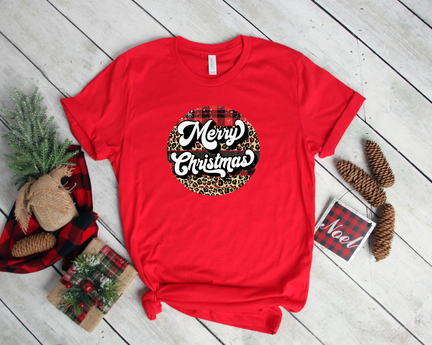 Retro Merry Christmas Shirt, Buffalo Plaid Christmas Shirt - American Smart