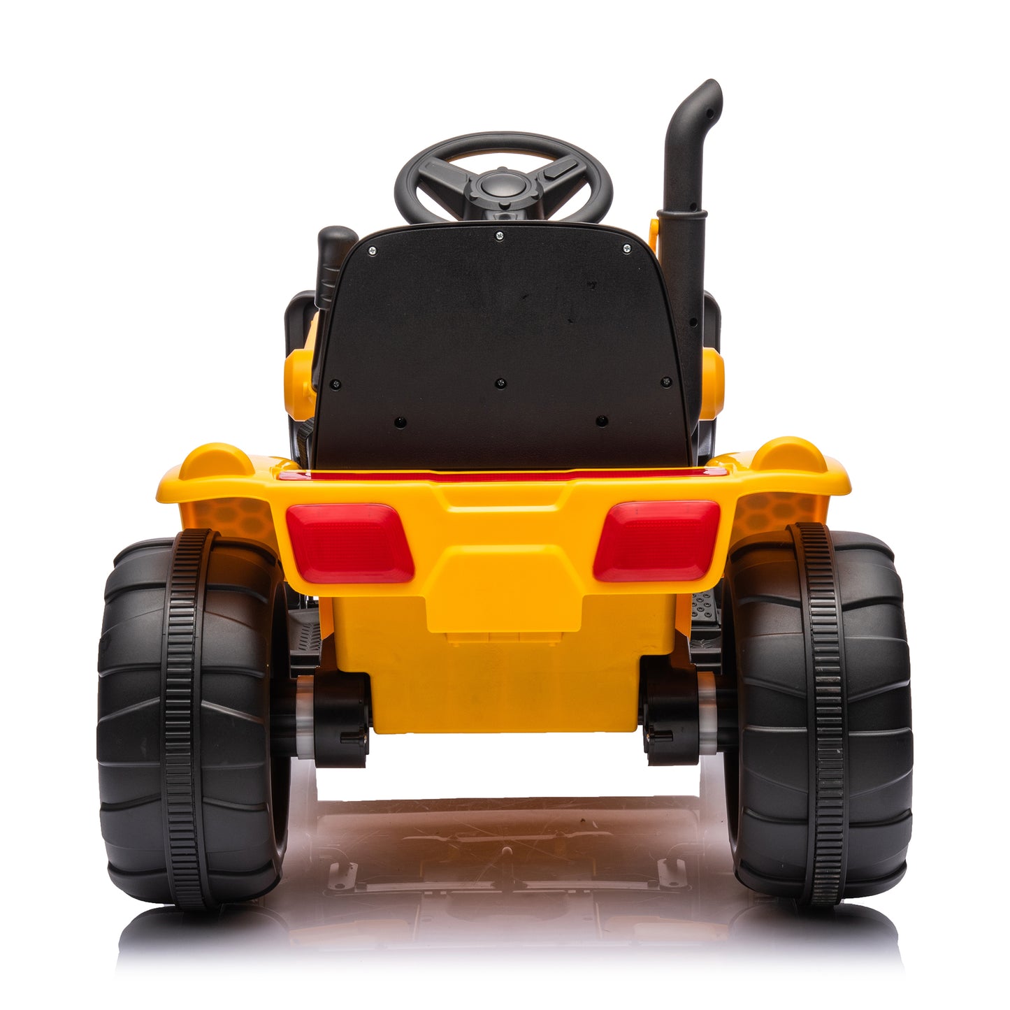 12V Kids Ride on Tractor Electric Excavator Battery Powered Motorized Car for Kids Ages 3-6, with Front Loader, Digging Handle, Remote Control, & Bright Headlight, Yellow