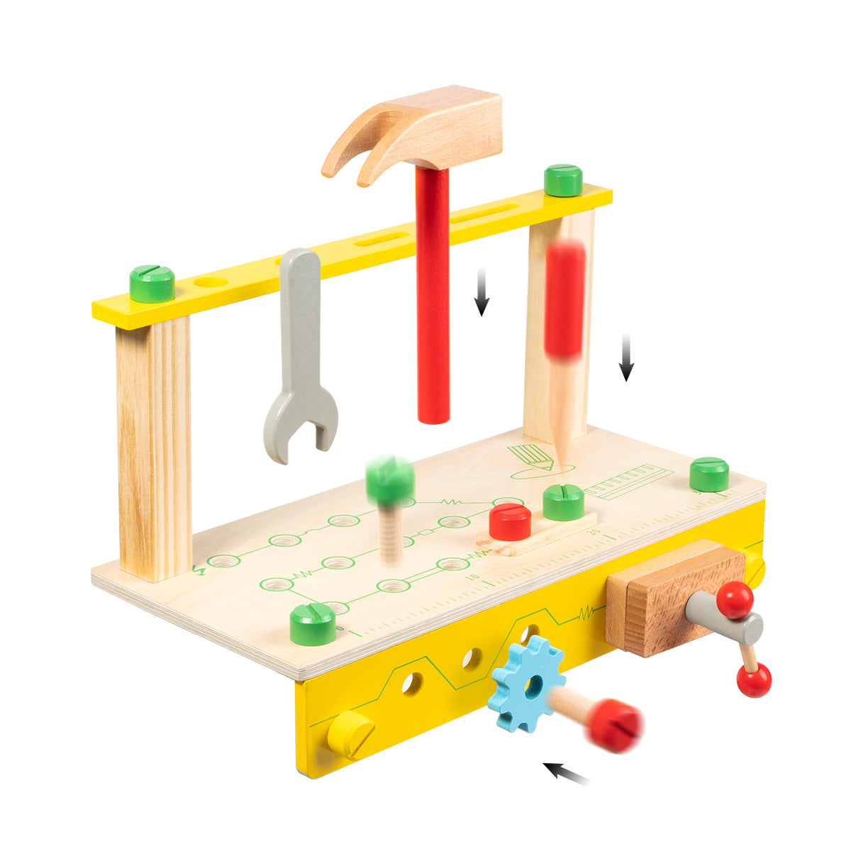 Wooden Tool Workbench Toy for Kids